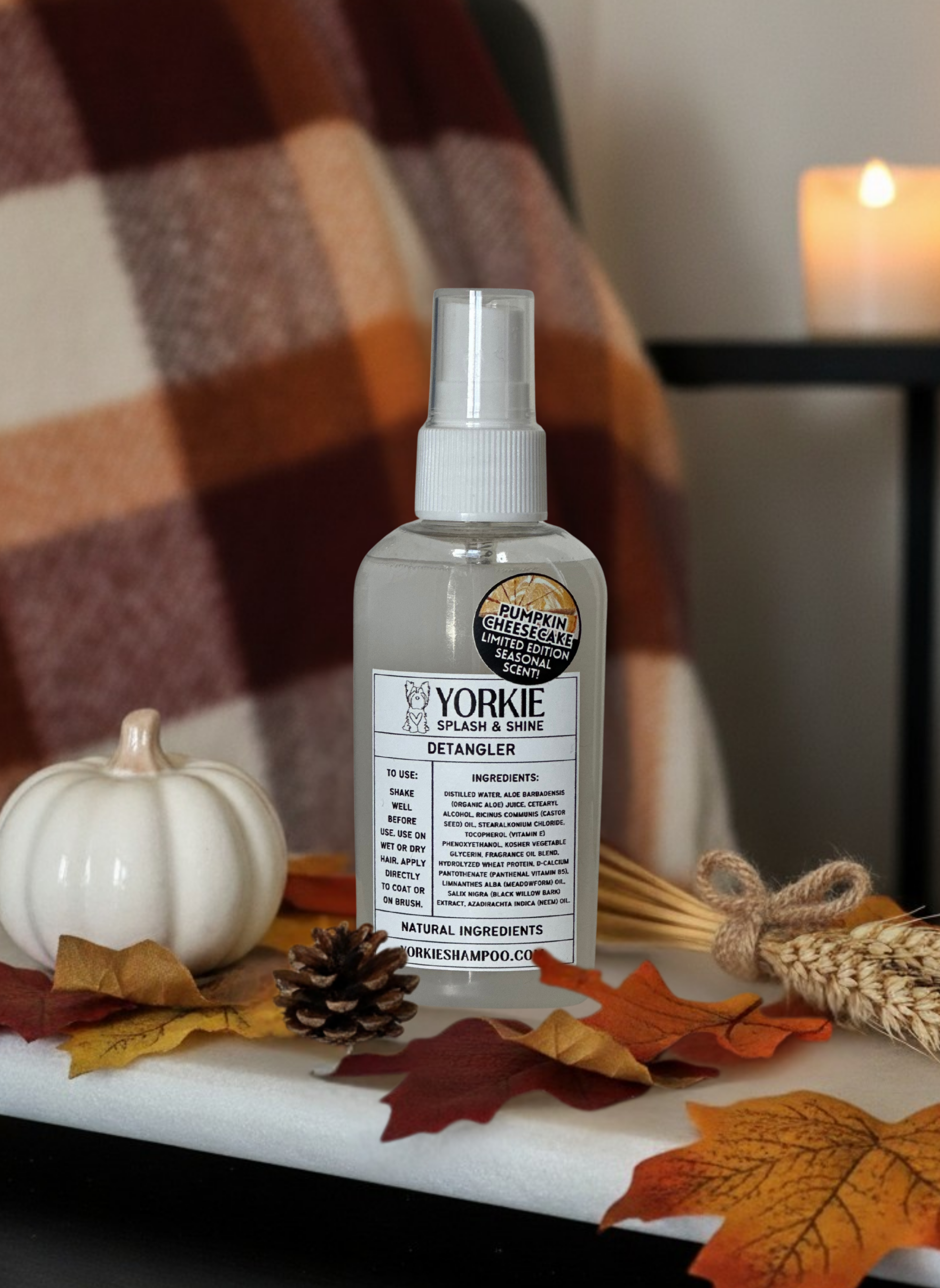 Limited Edition Yorkie Sheen DETANGLER - Pumpkin Cheesecake