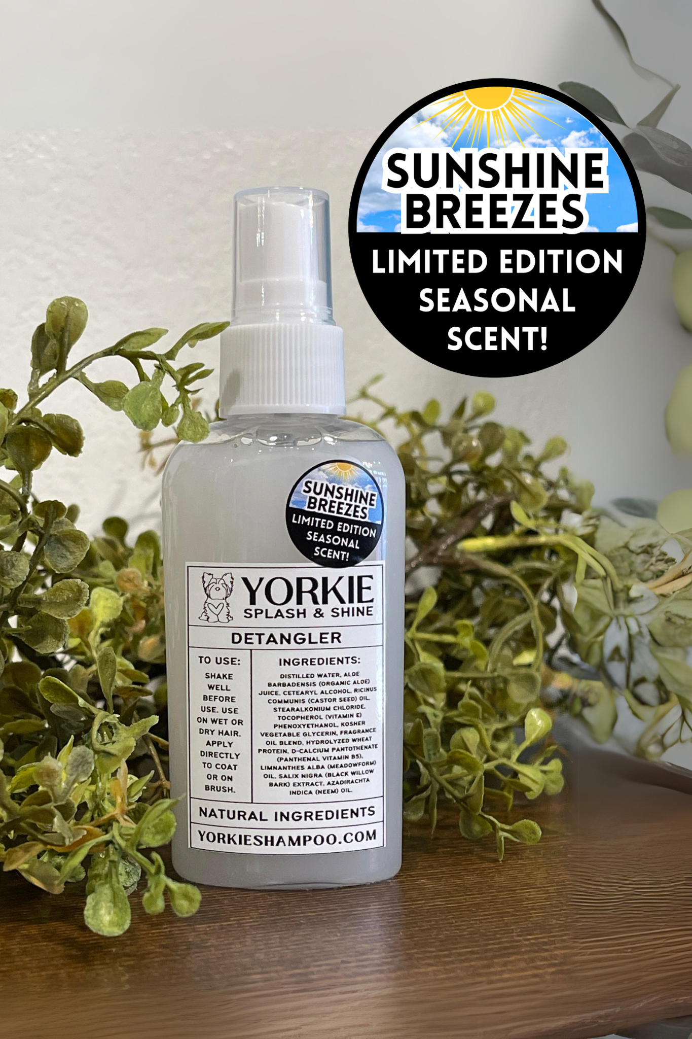 Limited Edition Yorkie Sheen DETANGLER - Sunshine Breezes
